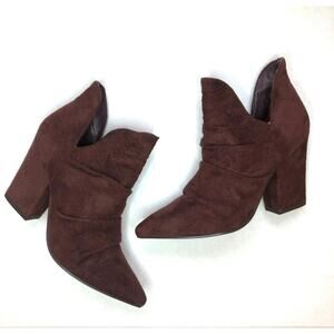 New Mi. iM Kendall Ankle Booties Maroon Women's Size 7.5